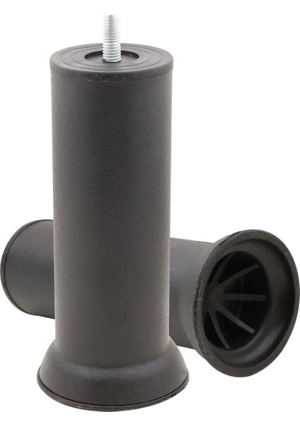 Mobilya Yükseltici Baza Metal Kanepe Koltuk Destek Ayağı M8 Civatalı Ince Diş Siyah Ayak 15 cm (8 Adet) indirimleri