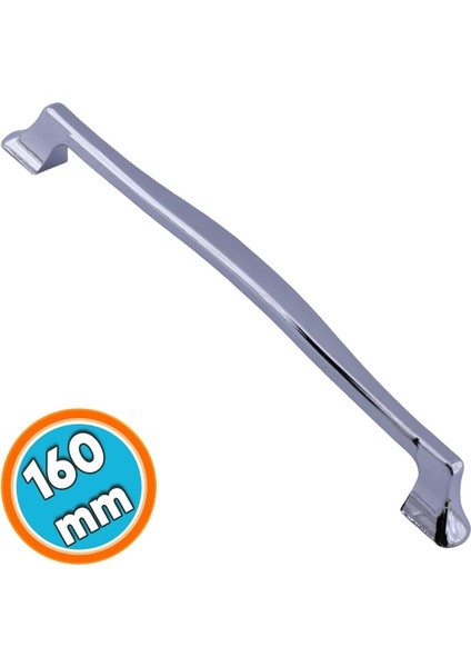 Mobilya Kulp Krom Metal 160 mm - 16 cm Mutfak Çekmece Dolap Dolabı Kapak Kulbu Kulpu Kulpları
