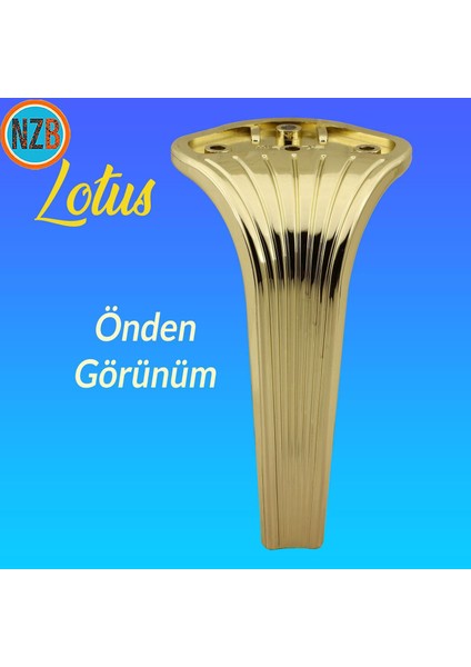 Mobilya Yükseltici Kanepe Sehpa Tv Ünitesi Koltuk Ayağı 16 cm Gold Altın Baza Ayak