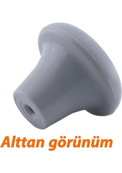 Sert Plastik Mantar Düğme Kulp Gri Dolap Mobilya Mutfak Dolabı Çekmece Kapak Kulpu Kulbu