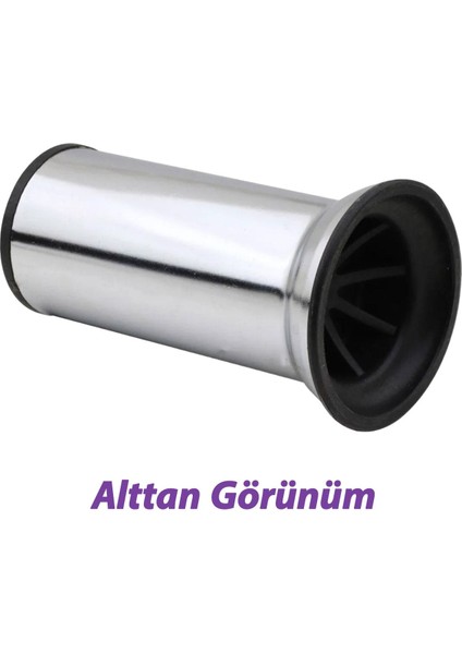 4 Adet Metal Destek Ayağı 12 cm Krom Mobilya Kanepe Baza Koltuk Ünite Ayakları Metrik 8 Civatalı Ince Diş