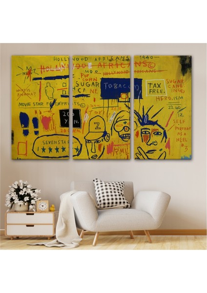 Dekoratif Kanvas Tablo Duvar Dekoru Hollywood Africans 1983 Jean Michel Basquiat 5058 Bungknv