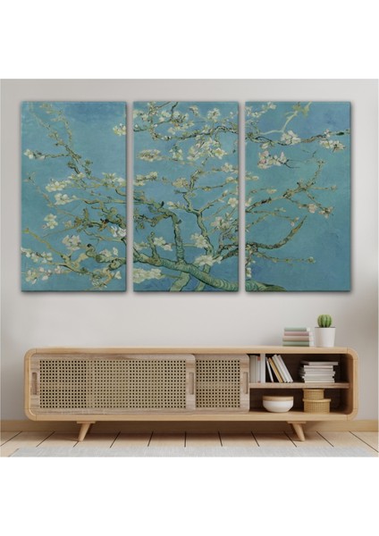 Dekoratif Kanvas Tablo Duvar Dekoru Badem Ağacı Eseri Blossoming Almond Tree Van Gogh 5164 Bungknv