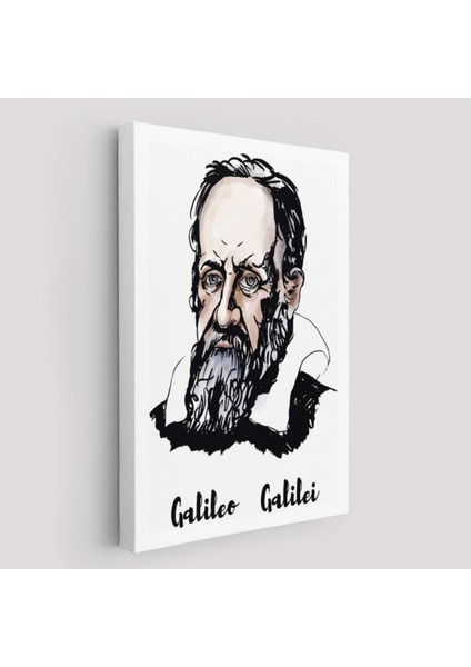 Dekoratif Kanvas Tablo Duvar Dekoru Astronom ve Fizikçi Galileo Galilei 5915 Bungknv