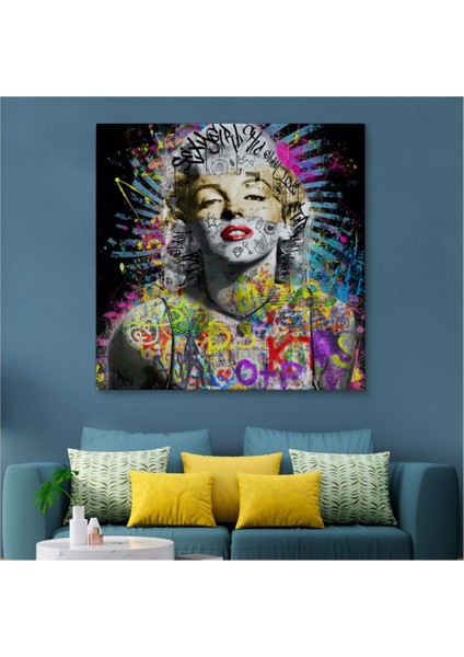 Dekoratif Kanvas Tablo Duvar Dekoru Graffiti Sokak Sanatı Marilyn Monroe 5893 Bungknv