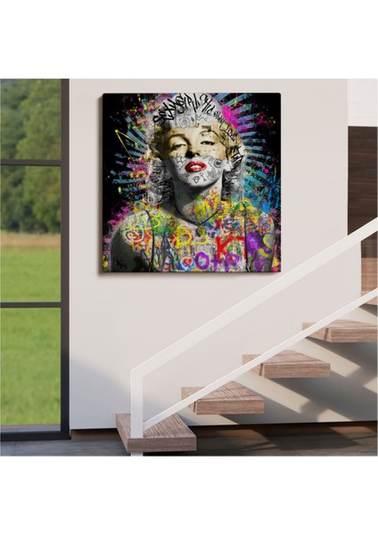 Dekoratif Kanvas Tablo Duvar Dekoru Graffiti Sokak Sanatı Marilyn Monroe 5893 Bungknv
