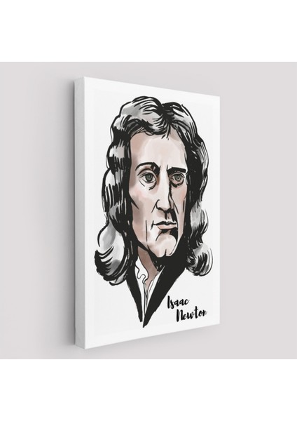 Dekoratif Kanvas Tablo Duvar Dekoru Fizikçi ve Matematikçi Isaac Newton 5914 Bungknv