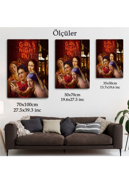 Dekoratif Kanvas Tablo Duvar Dekoru Girls Night Out Kızlar Gecesi 6112 Bungknv