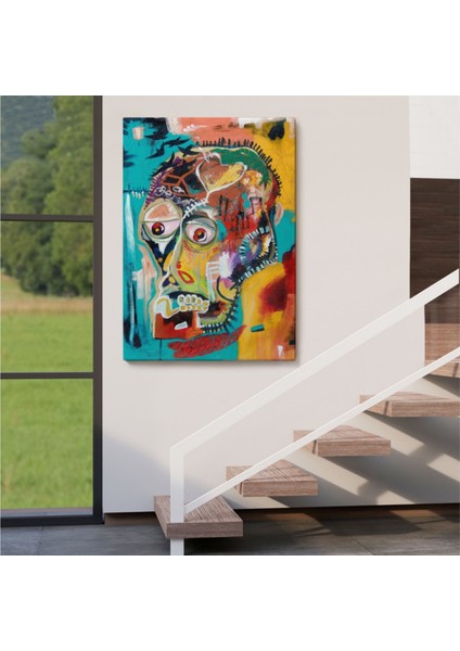 Dekoratif Kanvas Tablo, Duvar Dekoru, İsimsiz Kafatası 1981 Sergisi, Jean Michel Basquiat 4977 BUNGKNV