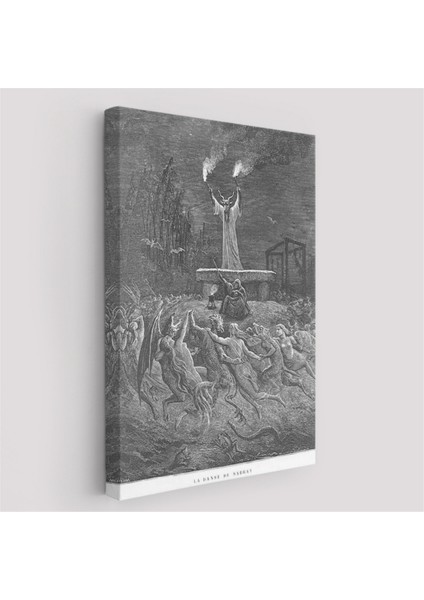 Dekoratif Kanvas Tablo Duvar Dekoru Şabat Dansı Eseri Gustave Dore 6174 Bungknv