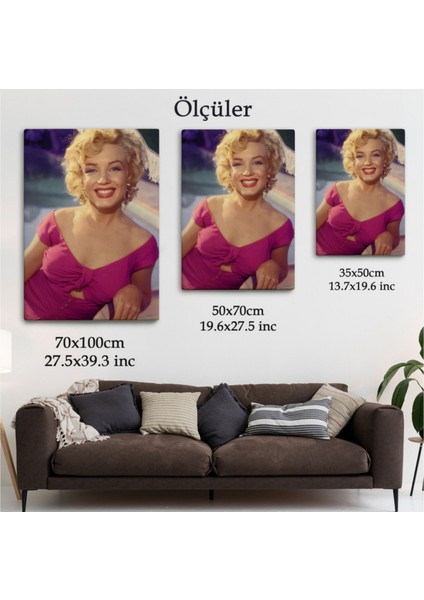 Dekoratif Kanvas Tablo, Duvar Dekoru, Marilyn Monroe ve Güzelliği 6150 BUNGKNV