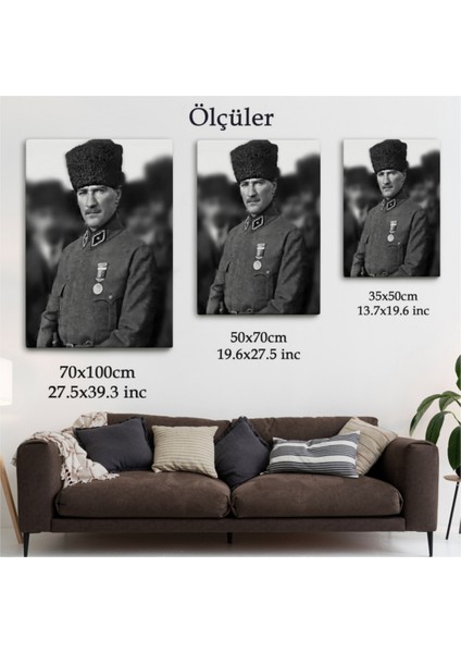 Dekoratif Kanvas Tablo, Duvar Dekoru, Mustafa Kemal Atatürk 6500 BUNGKNV