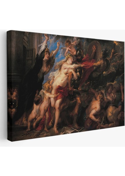 Dekoratif Kanvas Tablo, Duvar Dekoru, Savaşın Sonuçları Peter Paul Rubens 6655 BUNGKNV