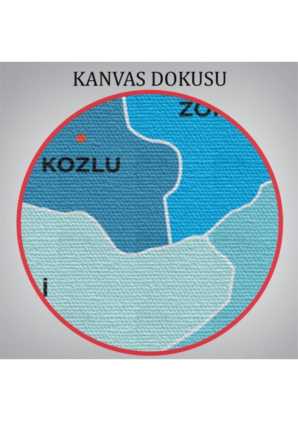 Dekoratif Kanvas Tablo Duvar Dekoru Il ve Ilçeler Haritası Zonguldak Modern 1489 Bungknv