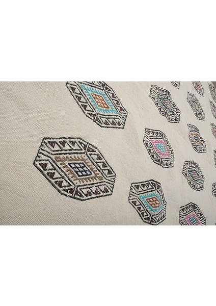 El Dokuma Kilim Karapınar Yöresi Geometrik Desenli Halı 163 x 220 cm