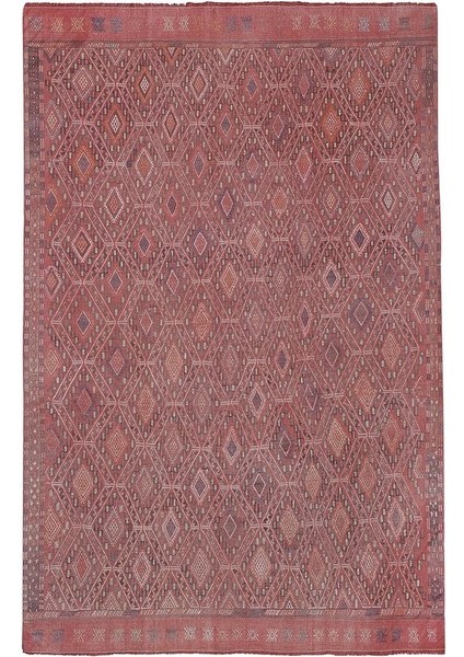 Etnik Bulvar El Dokuma Karapınar Yöresi Geometrik Desenli kilim 155 x 230 cm