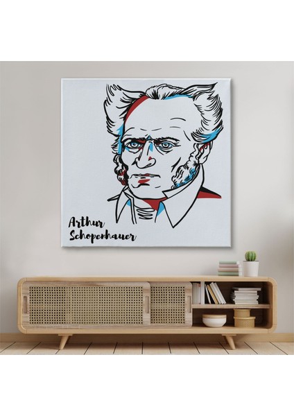 Dekoratif Kanvas Tablo Duvar Dekoru Arthur Schopenhauer Alman Filozof 5821 Bungknv