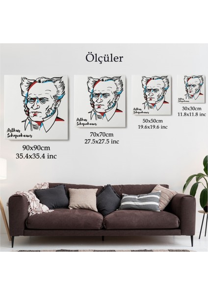 Dekoratif Kanvas Tablo Duvar Dekoru Arthur Schopenhauer Alman Filozof 5821 Bungknv