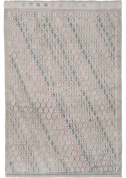 El Dokuma Karapınar Yöresi Geometrik Desenli kilim 154 x 228 cm