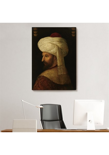Dekoratif Kanvas Tablo Duvar Dekoru Fatih Sultan Mehmed Han Portresi 6409 Bungknv