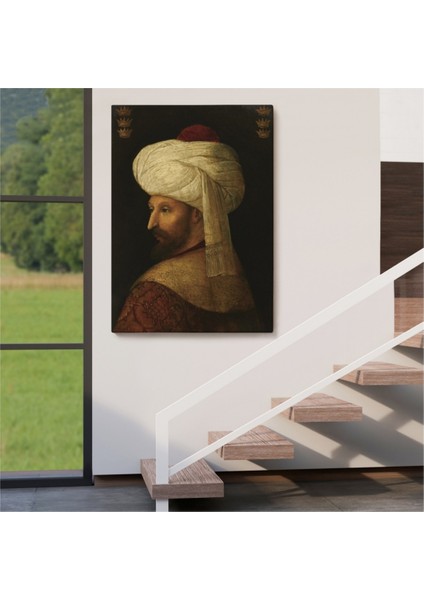 Dekoratif Kanvas Tablo Duvar Dekoru Fatih Sultan Mehmed Han Portresi 6409 Bungknv