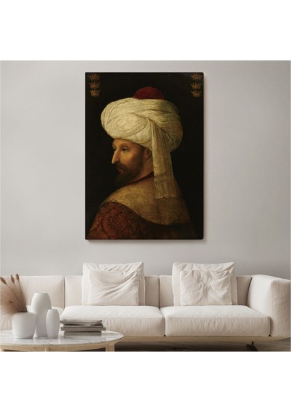 Dekoratif Kanvas Tablo Duvar Dekoru Fatih Sultan Mehmed Han Portresi 6409 Bungknv