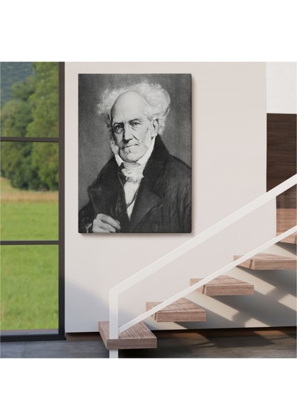 Dekoratif Kanvas Tablo Duvar Dekoru Arthur Schopenhauer Portre 6266 Bungknv