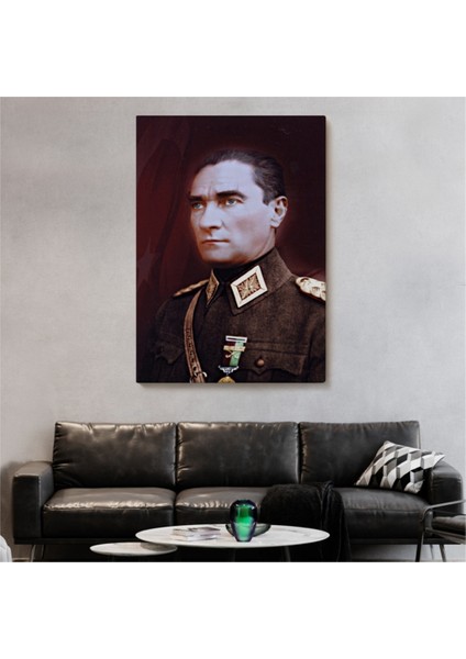 Dekoratif Kanvas Tablo Duvar Dekoru Mustafa Kemal Atatürk Portresi CP67 Bungknv