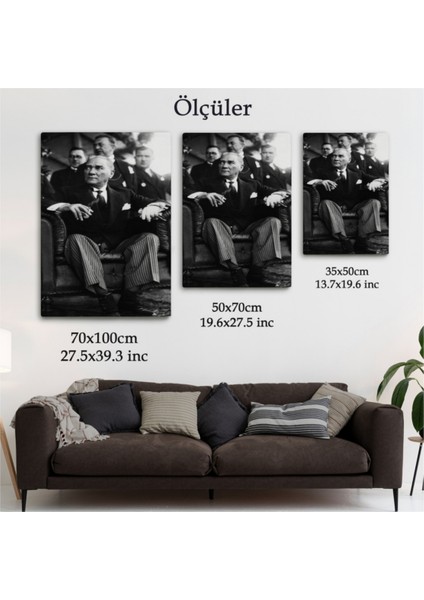 Dekoratif Kanvas Tablo Duvar Dekoru Mustafa Kemal Atatürk Portresi Cş71 Bungknv
