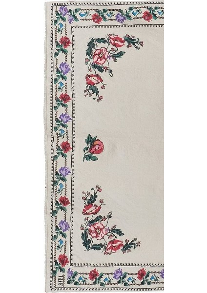 El Dokuma Kilim Karapınar Yöresi Geometrik Desenli Halı 154 x 229 cm