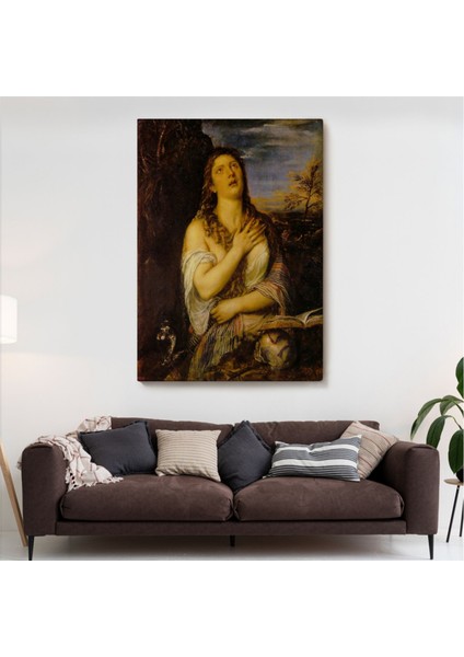 Dekoratif Kanvas Tablo Duvar Dekoru Tövbe Eden Magdalene Eseri Titian Tiziano 5125 Bungknv