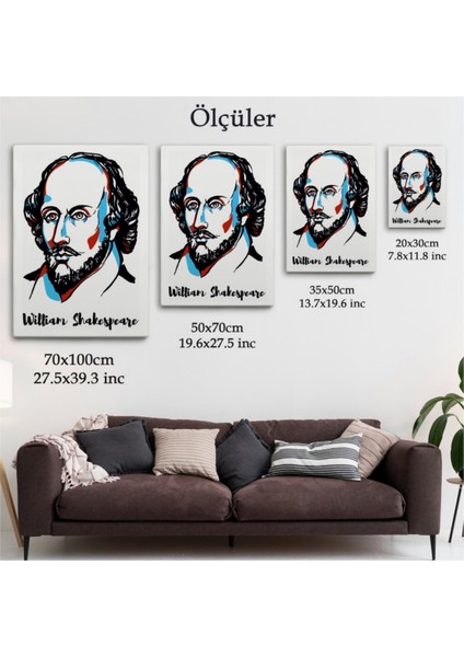 Dekoratif Kanvas Tablo Duvar Dekoru William Shakespeare Şair Yazar 5968 Bungknv