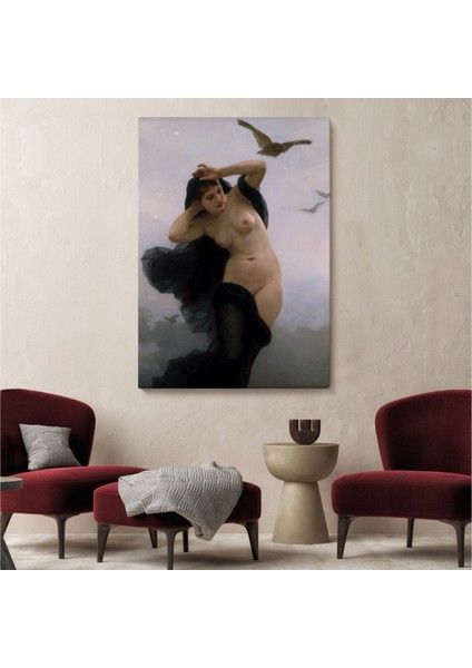 Dekoratif Kanvas Tablo Duvar Dekoru The Night Gece William-Adolphe Bouguereau 6066 Bungknv