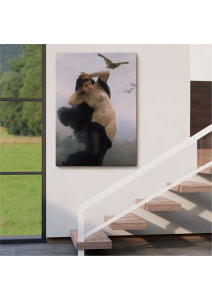 Dekoratif Kanvas Tablo Duvar Dekoru The Night Gece William-Adolphe Bouguereau 6066 Bungknv