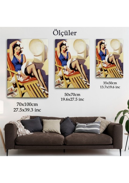 Dekoratif Kanvas Tablo Duvar Dekoru Sailor Pin-Up 6459 Bungknv