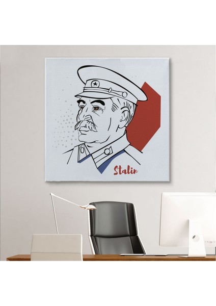 Dekoratif Kanvas Tablo Duvar Dekoru Josef Stalin Sovyet Devlet Adamı 5822 Bungknv