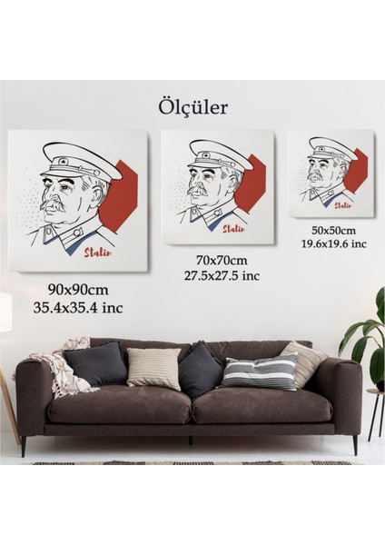 Dekoratif Kanvas Tablo Duvar Dekoru Josef Stalin Sovyet Devlet Adamı 5822 Bungknv