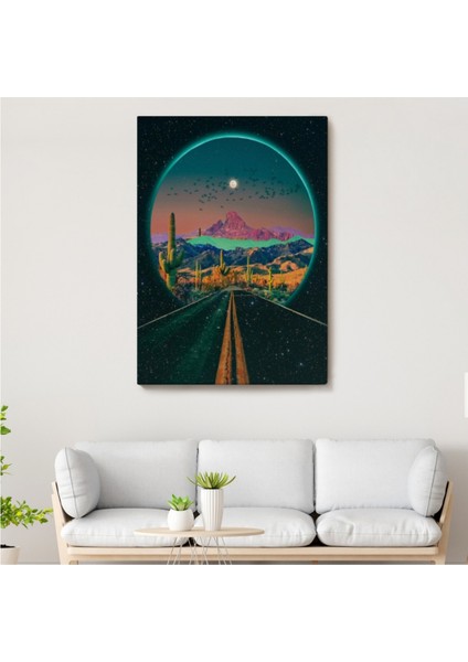 Dekoratif Kanvas Tablo Duvar Dekoru Yol Manzarası Colorado Sürreal 6207 Bungknv