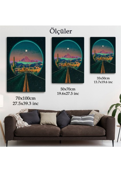 Dekoratif Kanvas Tablo Duvar Dekoru Yol Manzarası Colorado Sürreal 6207 Bungknv