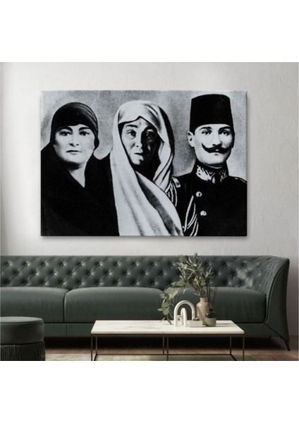 Dekoratif Kanvas Tablo Duvar Dekoru Mustafa Kemal Atatürk Portresi FL136 Bungknv