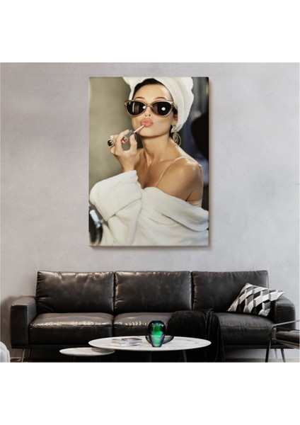 Dekoratif Kanvas Tablo Duvar Dekoru Audrey Hepburn Modern 5106 Bungknv