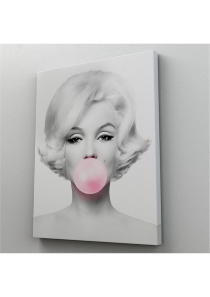 Dekoratif Kanvas Tablo Duvar Dekoru Pembe Kabarcık Sakızlar Marilyn Monroe 5108 3 Bungknv