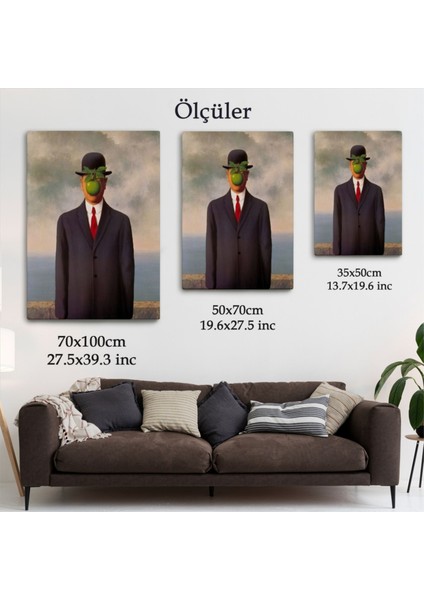 Dekoratif Kanvas Tablo Duvar Dekoru Adamın Oğlu Eseri Renee Magritte 5132 Bungknv