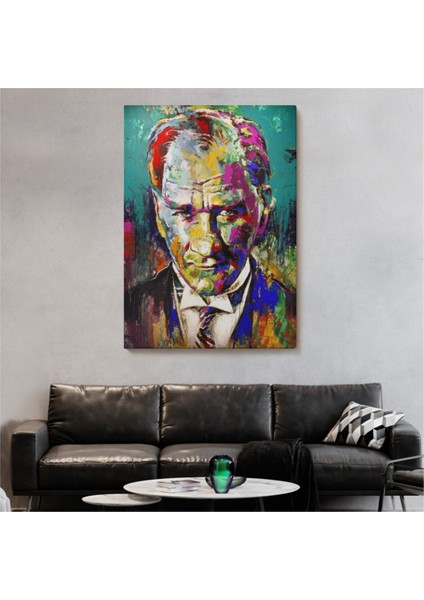 Dekoratif Kanvas Tablo Duvar Dekoru Mustafa Kemal Atatürk 6327 Bungknv