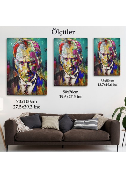 Dekoratif Kanvas Tablo Duvar Dekoru Mustafa Kemal Atatürk 6327 Bungknv