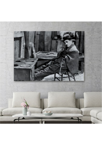 Dekoratif Kanvas Tablo Duvar Dekoru Charlie Chaplin Komedyen Şarlo 6619 Bungknv