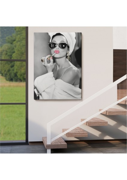 Dekoratif Kanvas Tablo Duvar Dekoru Audrey Hepburn Modern 5103 Bungknv