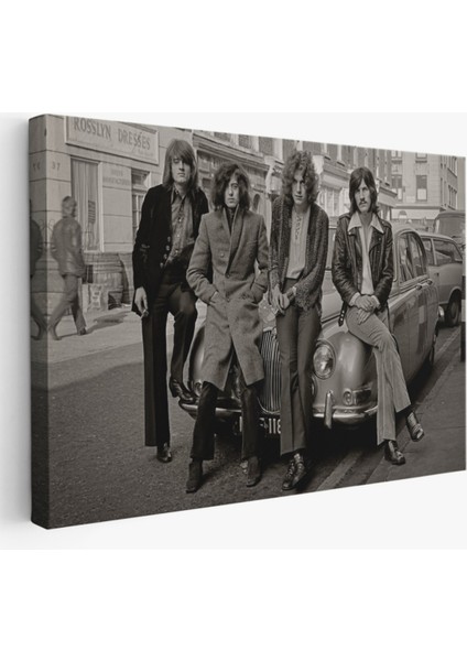 Dekoratif Kanvas Tablo Duvar Dekoru John Bonham LED Zeppelin Efsanesinin Arabası 5407 Bungknv