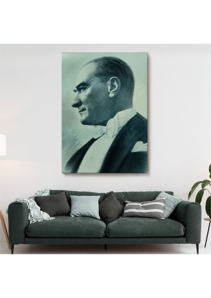 Dekoratif Kanvas Tablo Duvar Dekoru Mustafa Kemal Atatürk Portresi CN63 Bungknv