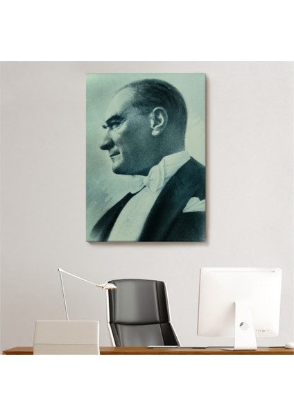 Dekoratif Kanvas Tablo Duvar Dekoru Mustafa Kemal Atatürk Portresi CN63 Bungknv